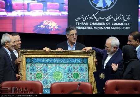 رئیس اتاق تهران از ظریف قدردانی کرد/ برجام خط پایانی بر یک دهه عدم توسعه یافتگی ایران