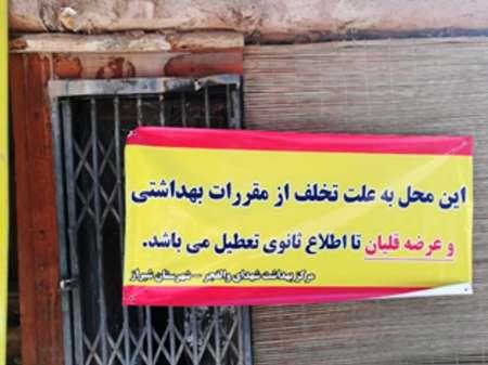 پنج واحد متخلف تهیه مواد غذایی در شیراز تعطیل شدند