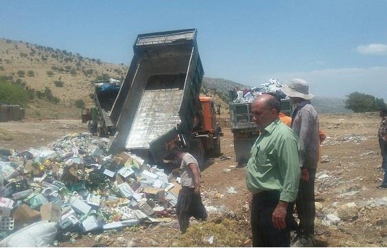 معدوم سازی ۲۳ تن موادغذایی فاسد در بویراحمد